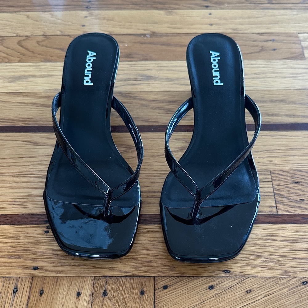 Abound Glossy Black Women's Sandals